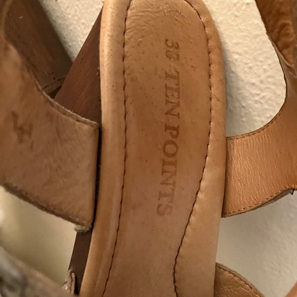 Ten Points Silver Open Toed Sandal Soft Sole Clogs - Picture 7 of 13